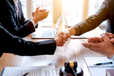 Person signing a contract